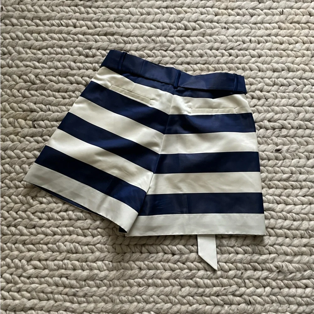 NWT J.Crew Size 4 Satin Striped Shorts - Picture 2 of 4